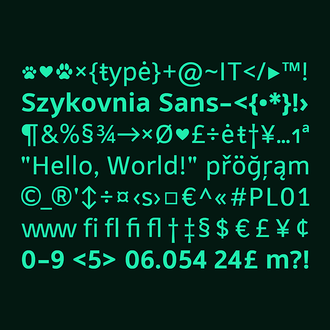 Szykovnia Sans